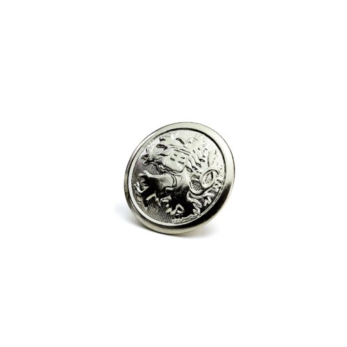 knoflík uniformní 202 - Velikost: 26 mm ouško, Barva: stříbrná-platina