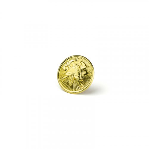 metal button fire-fighter 012 - Size: 26 mm eyelet, Color: gold