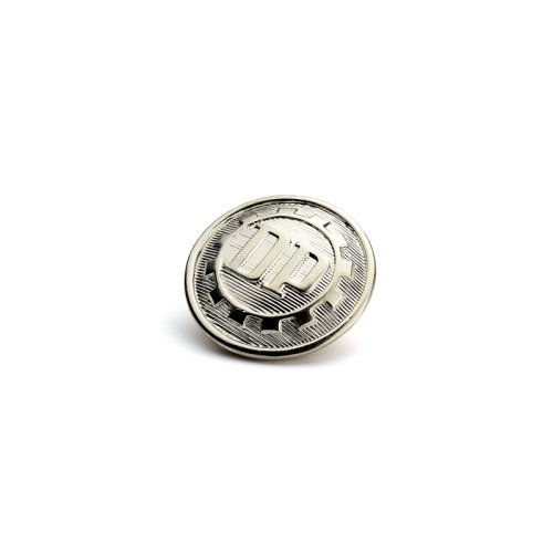 knoflík uniformní 021 - Velikost: 15 mm ouško, Barva: stříbrná