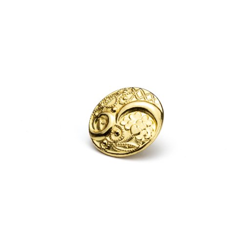 knoflík módní 240 - Velikost: 18 mm ouško, Barva: zlatá