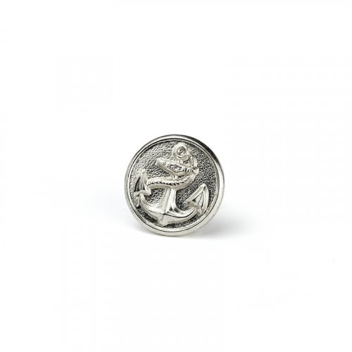 fashion button 104 - Size: 14 mm eyelet, Color: silver