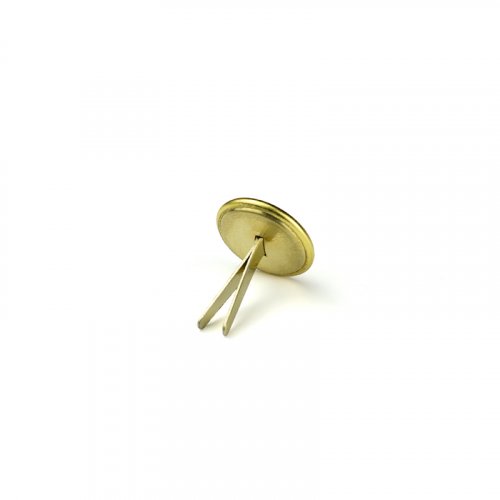 Feuermetallknopf 012 - Größe: 15 mm Splint, Farbe: gold