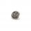 bouton de mode 339 - Taille: 14 mm a queue, Couleur: argent antique