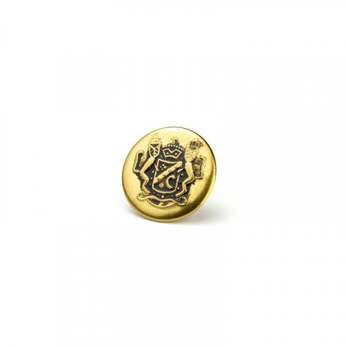 fashion button 336 - Size: 18 mm eyelet, Color: old gold