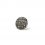 bouton de mode 254 - Taille: 14 mm a queue, Couleur: argent antique