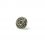 bouton de mode 075 - Taille: 14 mm trou tunnel, Couleur: argent antique
