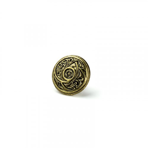 fashion button 075 - Size: 18 mm eyelet, Color: old gold